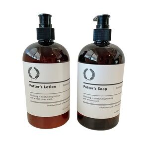 Potter’s Lotion and Soap: made with plant-derived rosemary/mint essential oils.